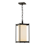 Hubbardton Forge Cela 8" Wide Outdoor Mini Pendant Coastal Dark Smoke / Opal