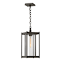 Hubbardton Forge Cela 8" Wide Outdoor Mini Pendant Coastal Dark Smoke / Clear
