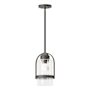 Hubbardton Forge Alcove 8" Wide Outdoor Mini Pendant Coastal Natural Iron / Clear