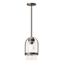 Hubbardton Forge Alcove 8" Wide Outdoor Mini Pendant Coastal Bronze / Clear