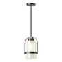 Hubbardton Forge Alcove 8" Wide Outdoor Mini Pendant Coastal Black / Frosted