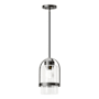 Hubbardton Forge Alcove 8" Wide Outdoor Mini Pendant Coastal Black / Clear