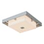 Hubbardton Forge Shadow Box 2 Light 12" Wide Flush Mount Square Outdoor Ceiling Fixture Coastal Burnished Steel / Coastal Burnished Steel