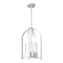 Hubbardton Forge Triomphe 4 Light 13" Wide Outdoor Pillar Candle Pendant Coastal White / Seeded Clear