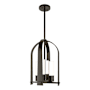 Hubbardton Forge Triomphe 4 Light 13" Wide Outdoor Pillar Candle Pendant Coastal Oil Rubbed Bronze / Opal