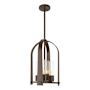 Hubbardton Forge Triomphe 4 Light 13" Wide Outdoor Pillar Candle Pendant Coastal Bronze / Seeded Clear