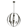 Hubbardton Forge Pomme 5 Light 30" Wide Outdoor Pillar Candle Pendant Coastal Natural Iron / Seedy