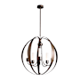 Hubbardton Forge Pomme 5 Light 30" Wide Outdoor Pillar Candle Pendant Coastal Bronze / Opal