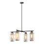 Hubbardton Forge Polaris 4 Light 33" Wide Outdoor Pendant Coastal Dark Smoke / Coastal Silver