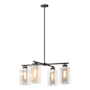 Hubbardton Forge Polaris 4 Light 33" Wide Outdoor Pendant Coastal Natural Iron / Coastal Gold