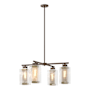 Hubbardton Forge Polaris 4 Light 33" Wide Outdoor Pendant Coastal Black / Coastal Silver