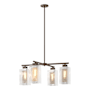 Hubbardton Forge Polaris 4 Light 33" Wide Outdoor Pendant Coastal Bronze / Coastal Gold
