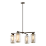 Hubbardton Forge Polaris 4 Light 33" Wide Outdoor Pendant Coastal Burnished Steel / Coastal Silver