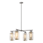 Hubbardton Forge Polaris 4 Light 33" Wide Outdoor Pendant Coastal Bronze / Coastal Silver