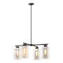 Hubbardton Forge Polaris 4 Light 33" Wide Outdoor Pendant Coastal Natural Iron / Coastal Silver