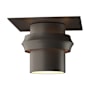 Hubbardton Forge Twilight 9" Wide Semi-Flush Outdoor Ceiling Fixture Coastal Dark Smoke