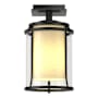 Hubbardton Forge Meridian 8" Wide Semi-Flush Outdoor Ceiling Fixture Coastal Black