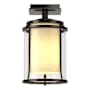Hubbardton Forge Meridian 8" Wide Semi-Flush Outdoor Ceiling Fixture Coastal Oil Rubbed Bronze