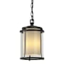 Hubbardton Forge Meridian 8" Wide Semi-Flush Outdoor Mini Penant Coastal Black