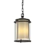 Hubbardton Forge Meridian 8" Wide Semi-Flush Outdoor Mini Penant Coastal Natural Iron / Seedy