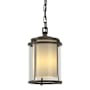 Hubbardton Forge Meridian 8" Wide Semi-Flush Outdoor Mini Penant Coastal Dark Smoke / Seedy