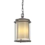 Hubbardton Forge Meridian 8" Wide Semi-Flush Outdoor Mini Penant Coastal Burnished Steel / Seedy