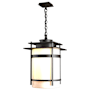 Hubbardton Forge Banded 14" Wide Semi-Flush Outdoor Pendant Coastal Oil Rubbed Bronze
