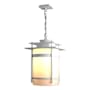 Hubbardton Forge Banded 14" Wide Semi-Flush Outdoor Pendant Coastal White / Opal