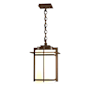 Hubbardton Forge Tourou 11" Wide Semi-Flush Lantern Outdoor Pendant Coastal Bronze / Opal