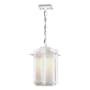 Hubbardton Forge Tourou 11" Wide Semi-Flush Lantern Outdoor Pendant Coastal White / Opal