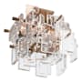 Hubbardton Forge Fusion 5 Light 18" Wide Semi-Flush Ceiling Fixture Soft Gold