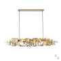 Hubbardton Forge Brutus 6 Light 63" Wide Linear Pendant Modern Brass