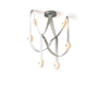 Hubbardton Forge SNAPS 58" Wide Multi Light Pendant Sterling / White / Alabaster