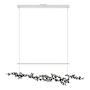Hubbardton Forge Coral 56" Wide Abstract Linear Pendant White / Natural Iron