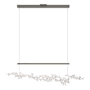 Hubbardton Forge Coral 56" Wide Abstract Linear Pendant Dark Smoke / White