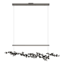 Hubbardton Forge Coral 56" Wide Abstract Linear Pendant Dark Smoke / Black