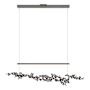 Hubbardton Forge Coral 56" Wide Abstract Linear Pendant Dark Smoke / Natural Iron