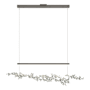 Hubbardton Forge Coral 56" Wide Abstract Linear Pendant Dark Smoke / Vintage Platinum