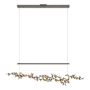 Hubbardton Forge Coral 56" Wide Abstract Linear Pendant Dark Smoke / Soft Gold