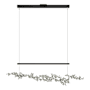 Hubbardton Forge Coral 56" Wide Abstract Linear Pendant Black / Sterling