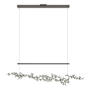 Hubbardton Forge Coral 56" Wide Abstract Linear Pendant Oil Rubbed Bronze / Sterling