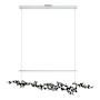 Hubbardton Forge Coral 56" Wide Abstract Linear Pendant Vintage Platinum / Black