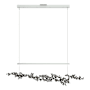 Hubbardton Forge Coral 56" Wide Abstract Linear Pendant Vintage Platinum / Natural Iron