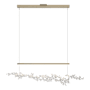 Hubbardton Forge Coral 56" Wide Abstract Linear Pendant Soft Gold / White