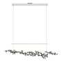 Hubbardton Forge Coral 56" Wide Abstract Linear Pendant Sterling / Dark Smoke