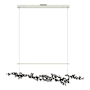 Hubbardton Forge Coral 56" Wide Abstract Linear Pendant Sterling / Black