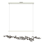 Hubbardton Forge Coral 56" Wide Abstract Linear Pendant Sterling / Oil Rubbed Bronze