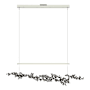 Hubbardton Forge Coral 56" Wide Abstract Linear Pendant Sterling / Natural Iron