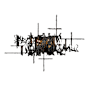 Hubbardton Forge Brutus 2 Light 17" Tall Wall Sconce Ink