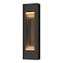 Hubbardton Forge Art Alchemy 2 Light 28" Tall Outdoor Wall Sconce Coastal Natural Iron / Coastal Dark Smoke